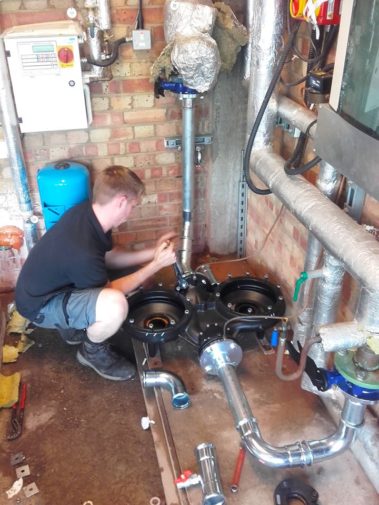 Chris Installing a Twin Pump Circulator